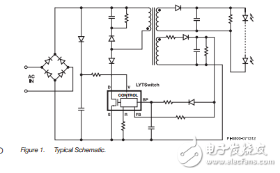 lytswitch大功率LED驅(qū)動(dòng)IC系列LYT4317E