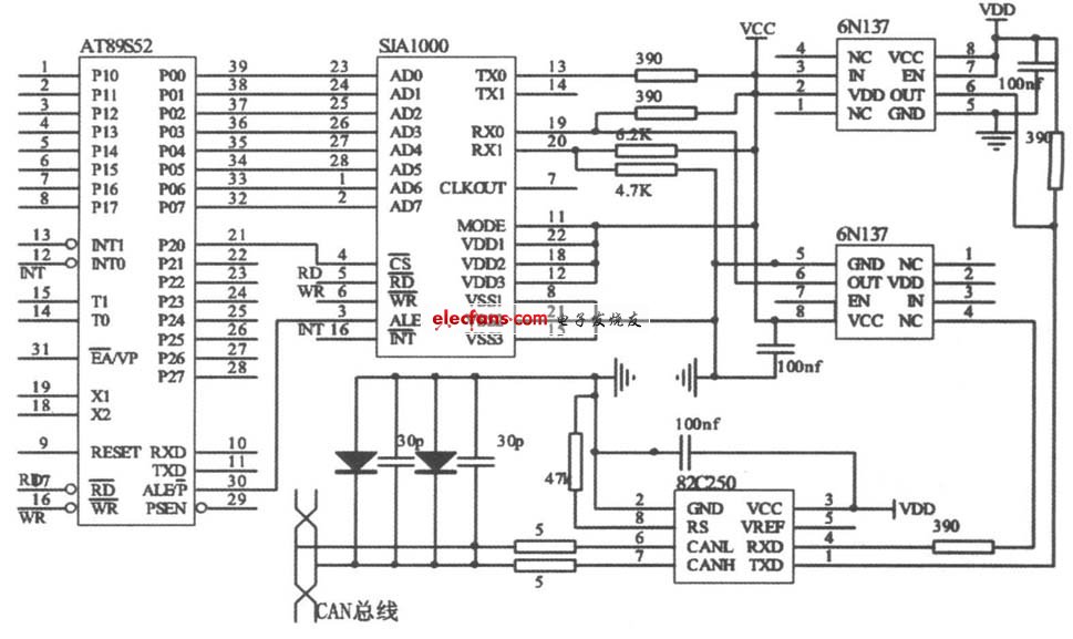  CAN總線接口電路