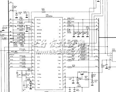 熊貓彩色電視機(jī)電路圖紙M61201SP