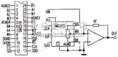 數(shù)字電位器SM2518內(nèi)部電路