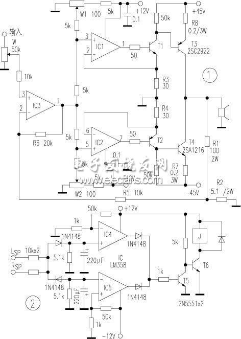 運(yùn)放驅(qū)動(dòng)的實(shí)用功率放大器電路