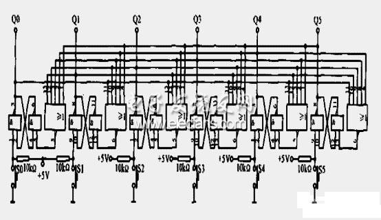 6路互斥開(kāi)關(guān)原理電路