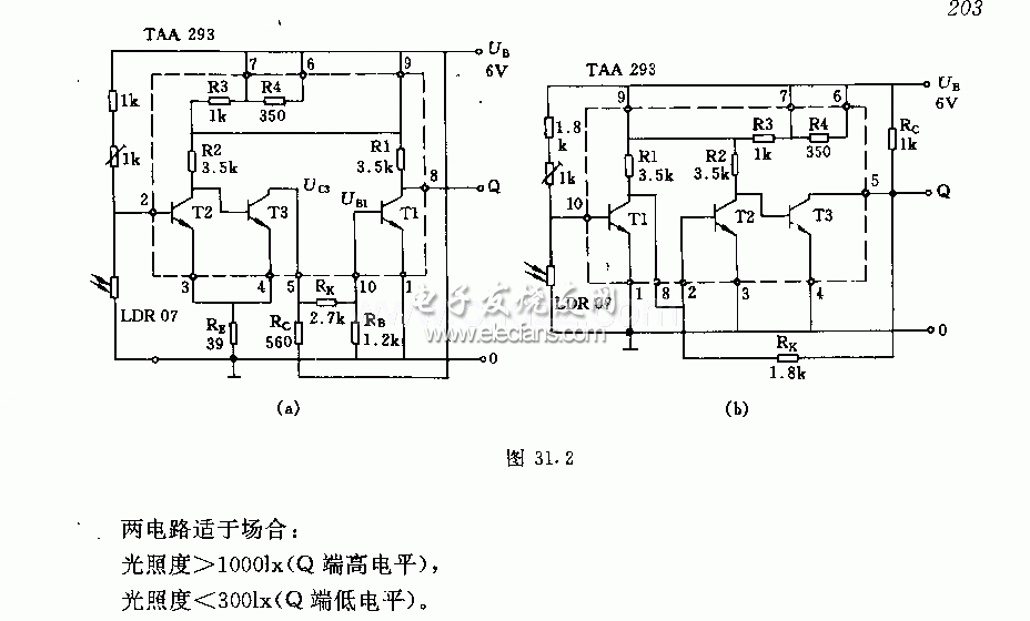 集成電路構(gòu)成的光柵電路