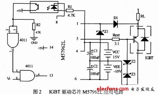 驅(qū)動芯片M57962L應用電路圖