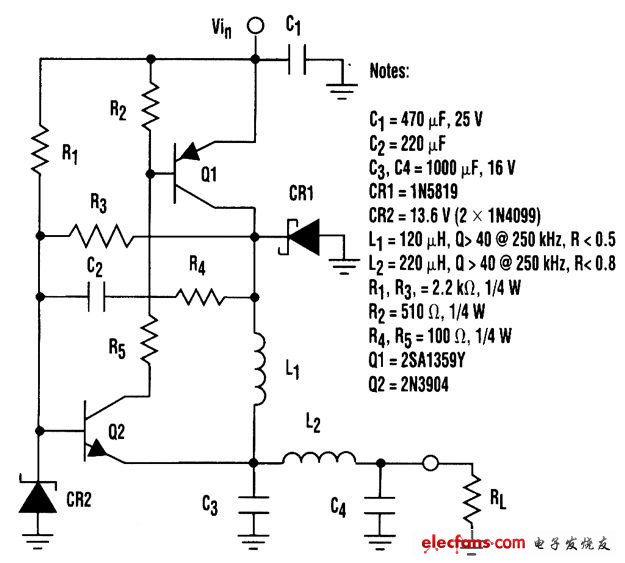 低成本降壓型調(diào)節(jié)器電路