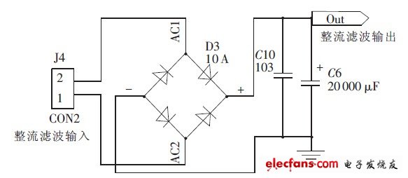 圖2 橋式整流濾波電路