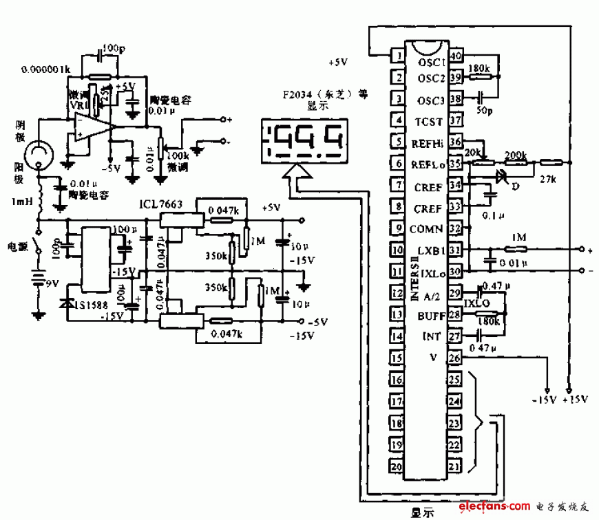 紫外線傳感器電路圖