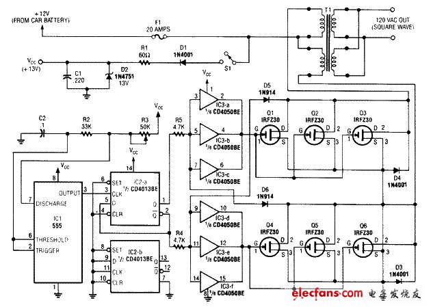 250瓦逆變器電路