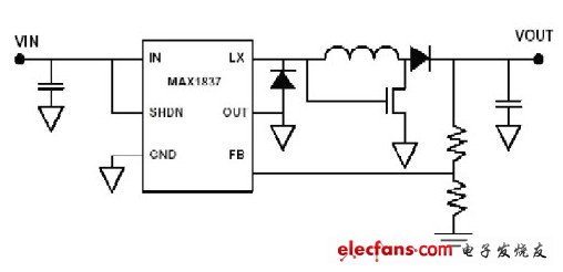 利用降壓電源 IC 設(shè)計成升降壓型