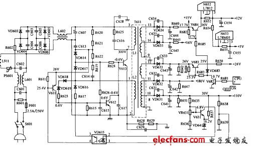 A3,A6機芯開關(guān)電源電路分析與檢修