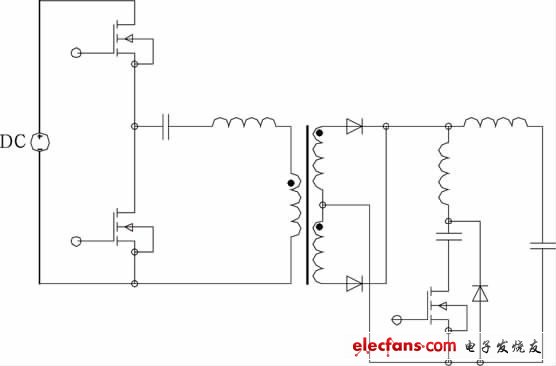 圖3 對(duì)稱(chēng)PWM 控制ZCS半橋變換器