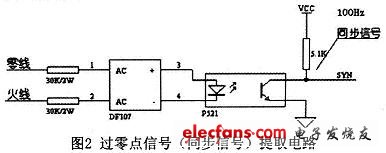 交流電壓過零點(diǎn)信號提取電路