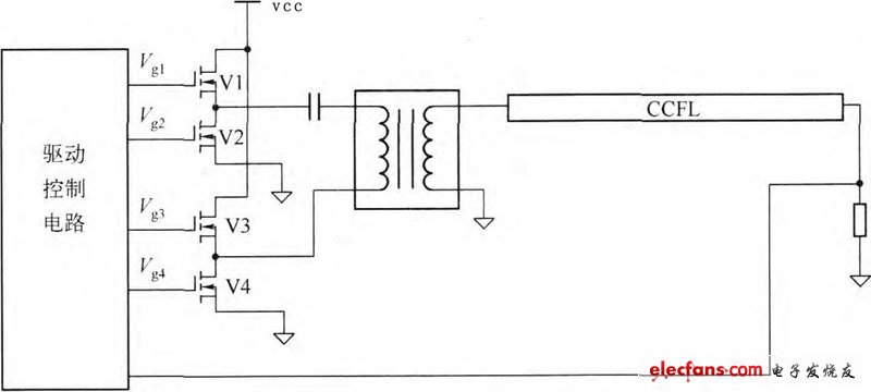 僅采用四只N溝道場(chǎng)效應(yīng)管的全橋驅(qū)動(dòng)電路
