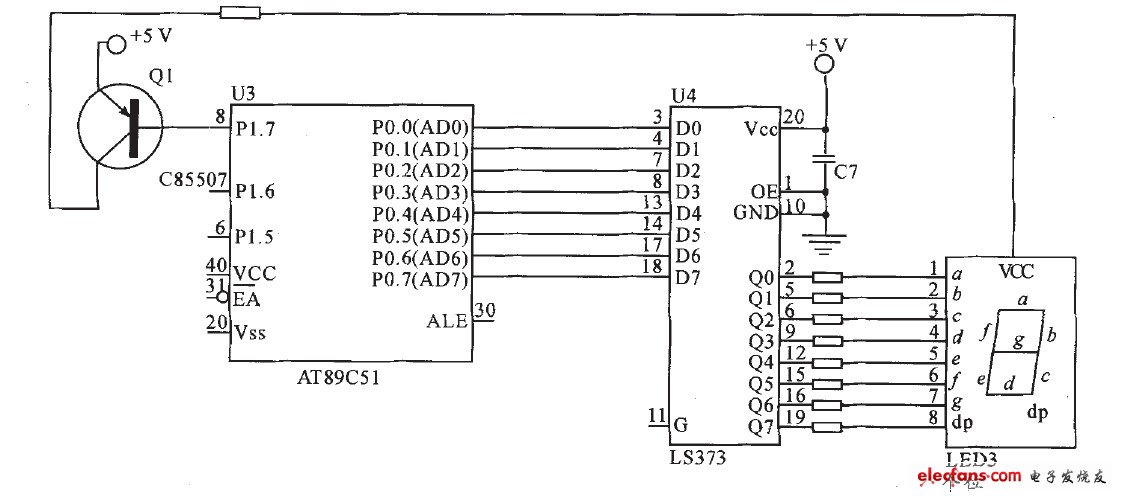 無(wú)線(xiàn)病房呼叫器LED顯示電路