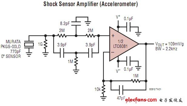 LTC6081的典型應(yīng)用電路圖