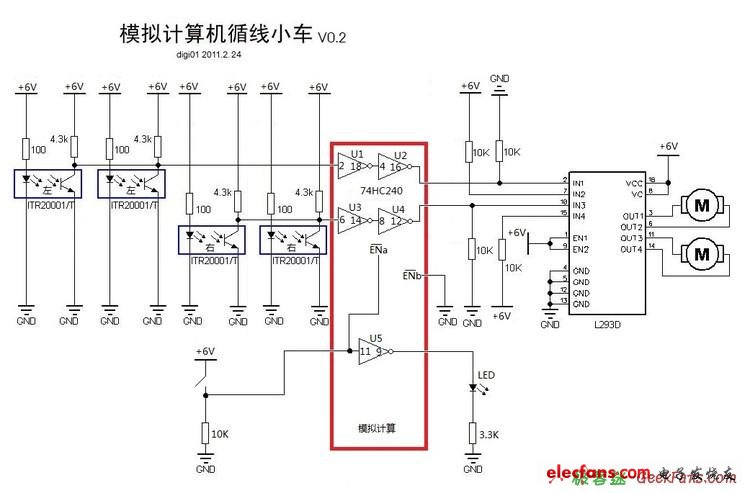 機(jī)器人制作：模擬計(jì)算機(jī)循線小車