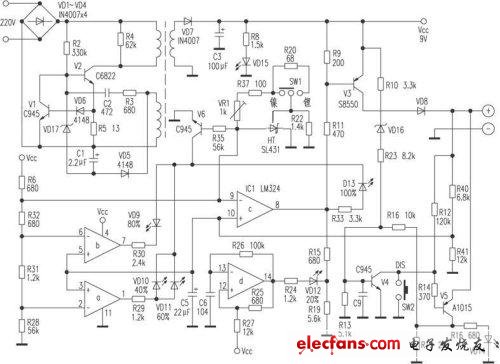 手機(jī)萬能充電器電路圖