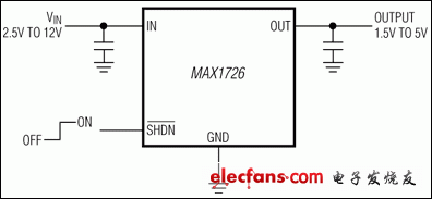 MAX1725，MAX1726：典型工作電路