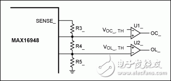 圖5. 負(fù)載開路和過(guò)流檢測(cè)電路