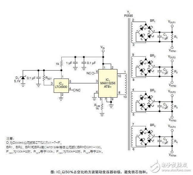 化多輸出隔離DC-DC轉(zhuǎn)換器設(shè)計的柵極驅(qū)動變壓器