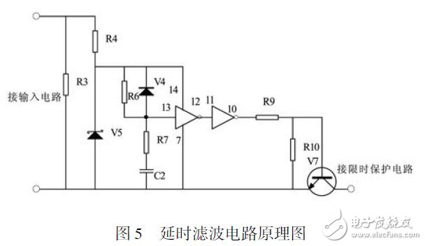 圖5 延時(shí)濾波電路原理圖