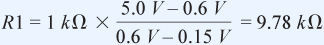 因此，可使用以下公式獲取150 mV的有效反饋基準(zhǔn)，其中R2 = 1 kΩ，VSUP = 5 V：