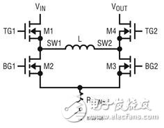 圖3：由LT8705驅(qū)動(dòng)4個(gè)MOSFET開(kāi)關(guān)的簡(jiǎn)化示意圖