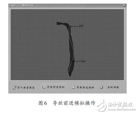 導(dǎo)絲前進(jìn)模擬操作