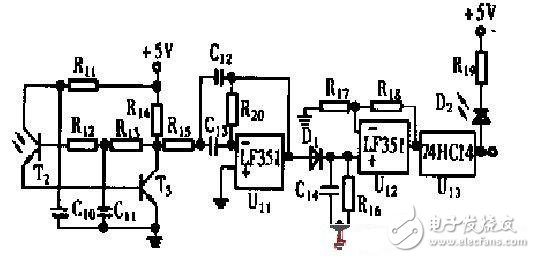 光電開關發(fā)光與接收電路圖