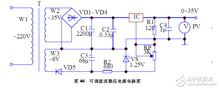 可調(diào)直流穩(wěn)壓電源電路模塊設(shè)計