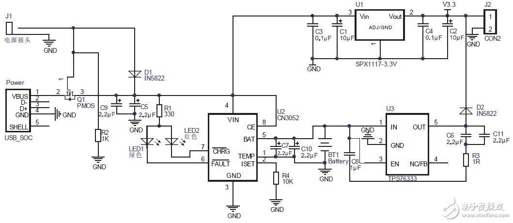 電路圖天天讀（23）：便攜式設(shè)備充電電源電路設(shè)計(jì)