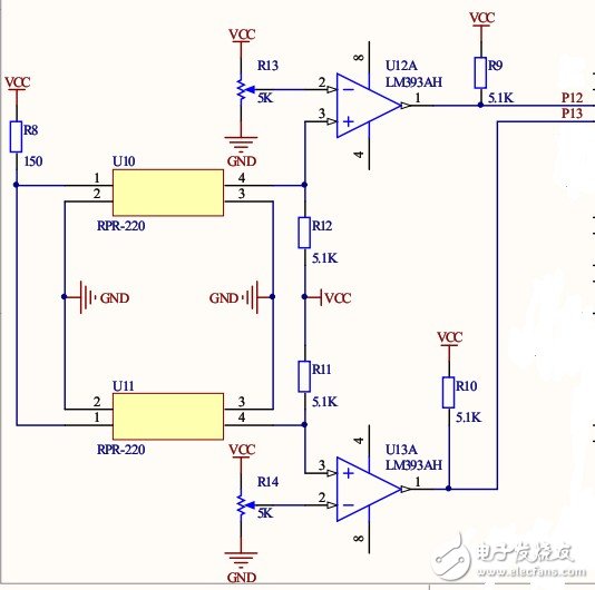 循線機(jī)器人小車(chē)系統(tǒng)電路模塊設(shè)計(jì)