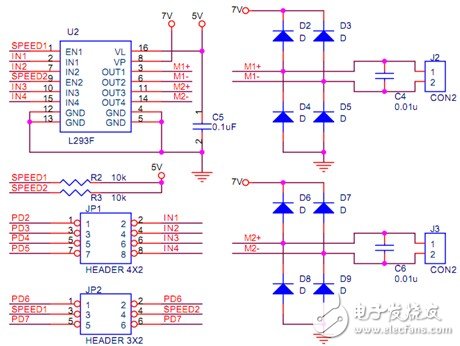 智能藍牙壁障小車系統(tǒng)電路設計