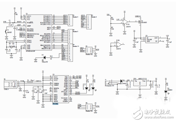 Arduino WIFI智能小車 無線視頻遙控小車電路