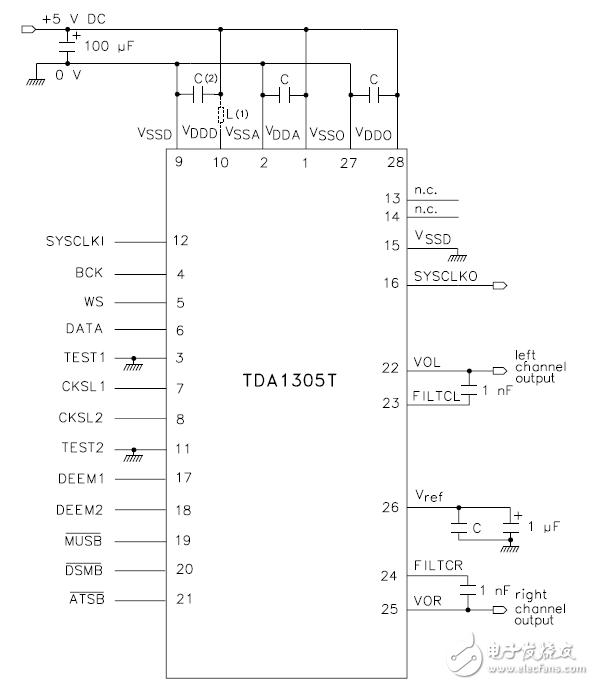 tda1305應(yīng)用電路圖