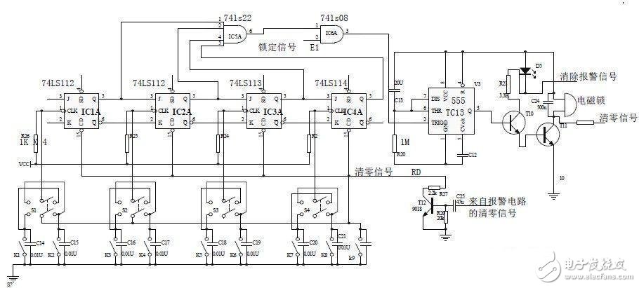 電子密碼鎖555單穩(wěn)態(tài)電路設(shè)計(jì)攻略