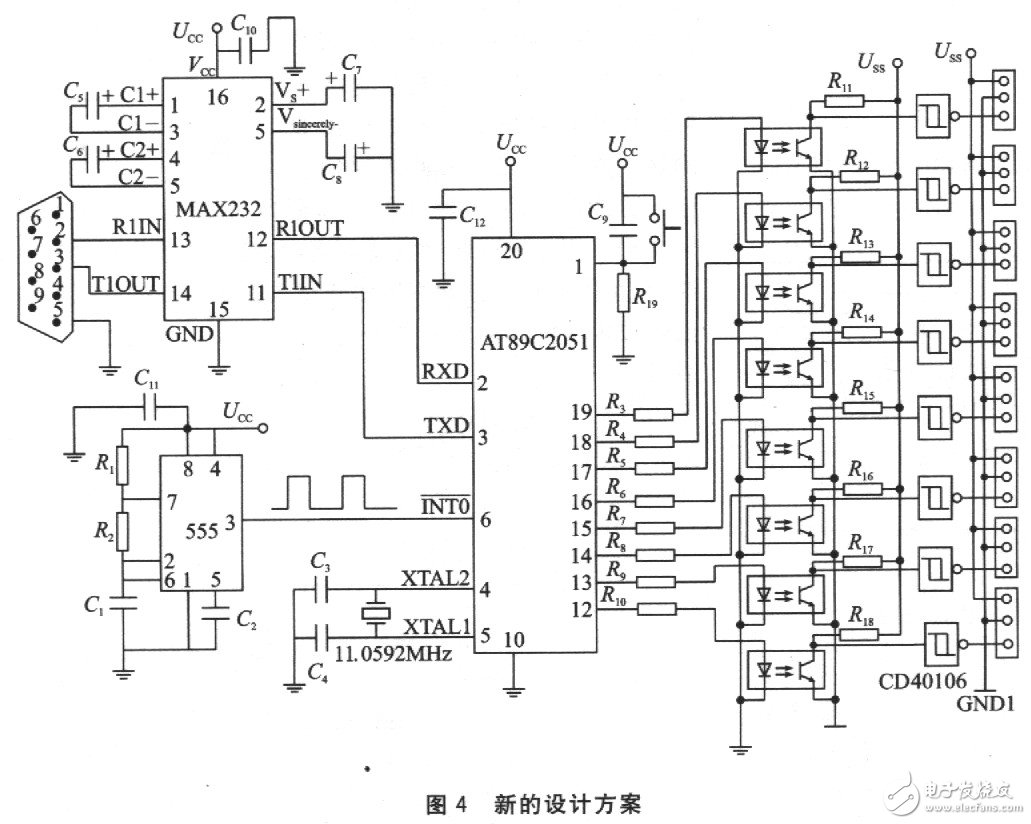 AT89C2051多路舵機(jī)控制電路詳解