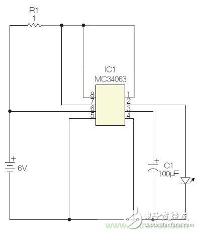 圖1：閃光燈標(biāo)電路圖。