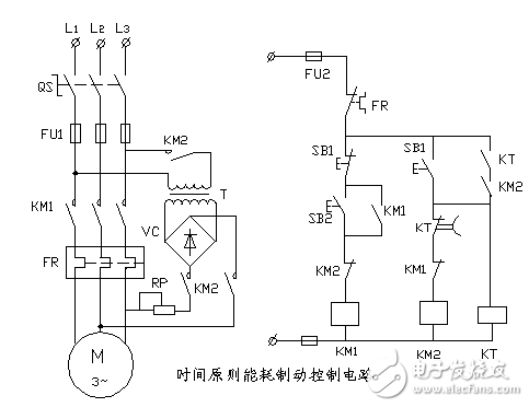 時間原則能耗制動控制電路