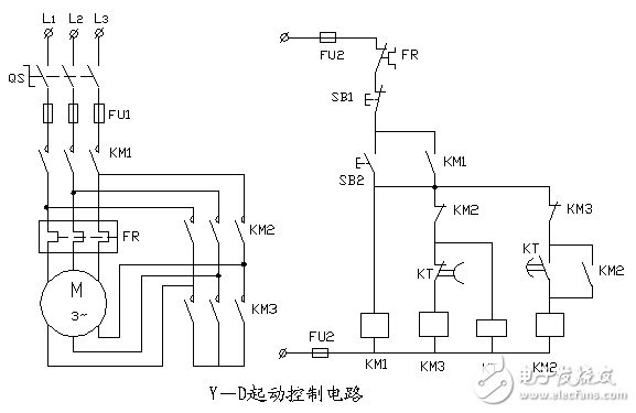 星形—三角形起動控制電路