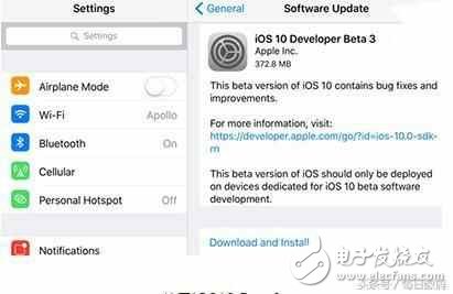 蘋果iOS10.3，APFS文件系統(tǒng)，16G版本的福星