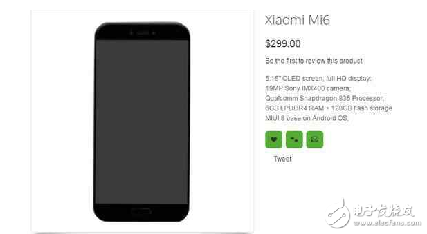 還沒開發(fā)布會 小米6就配置曝光在海外開售了?