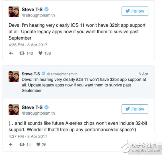 近日，知名開發(fā)者Steven Troughton-Smith透露，自iOS 11系統(tǒng)開始，蘋果將全面停止支持32位應用，屆時，App Store中將有大批32位應用無法正常工作，并且可別以為這是件小事，現(xiàn)在我們用的App中，有不少還停留在32位，游戲、教育和娛樂類應用占到了絕大多數(shù)，用戶可以到設(shè)計界面總的應用選項中進行查看。