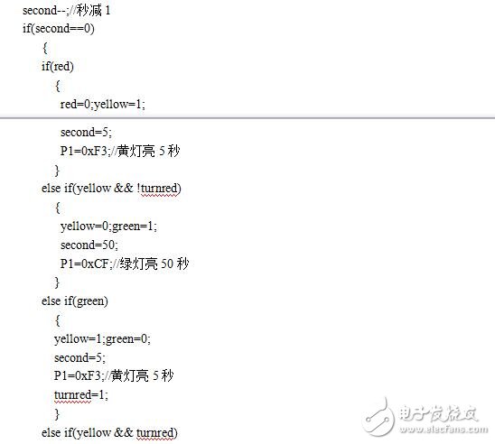 單片機控制交通信號燈程序