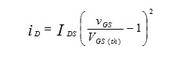 在轉(zhuǎn)移特性曲線上，gm 是曲線在某點(diǎn)上的斜率，也可由iD的表達(dá)式求導(dǎo)得出，單位為 S 或 mS。