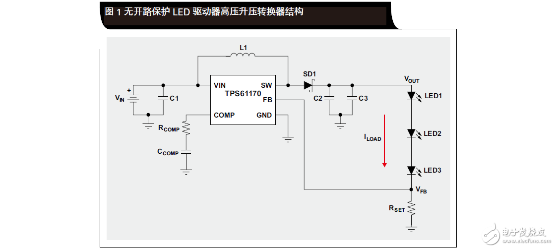 LED驅(qū)動器應(yīng)用中升壓轉(zhuǎn)換器的簡單開路保護-PWR