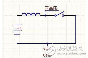 下面是正壓發(fā)生器，你不停地扳動開關，從輸入處可以得到無窮高的正電壓。電壓到底升到多高，取決于你在二極管的另一端接了什么東西讓電流有處可去。如果什么也不接，電流就無處可去，于是電壓會升到足夠高，將開關擊穿，能量以熱的形式消耗掉。