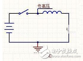 下面是正壓發(fā)生器，你不停地扳動開關，從輸入處可以得到無窮高的正電壓。電壓到底升到多高，取決于你在二極管的另一端接了什么東西讓電流有處可去。如果什么也不接，電流就無處可去，于是電壓會升到足夠高，將開關擊穿，能量以熱的形式消耗掉。