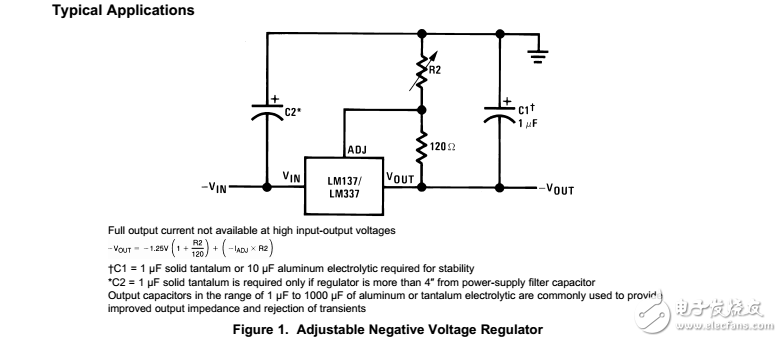 LM337-n/LM137可調三端負電壓穩(wěn)壓器