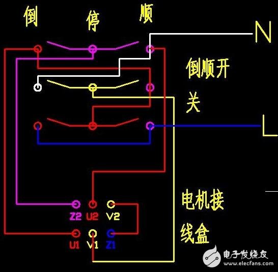 單相電機正反轉(zhuǎn)接線圖_220v正反轉(zhuǎn)實物接線圖_單相電機正反轉(zhuǎn)原理圖